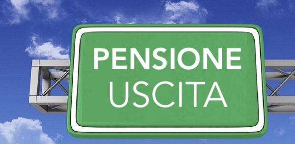 cartello autostradale con scritto "PENSIONE USCITA"