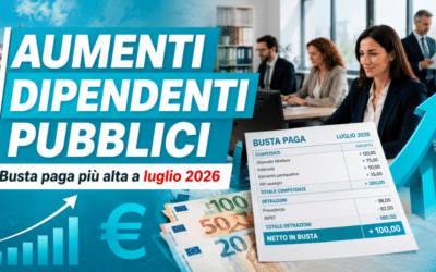 Aumenti dipendenti pubblici: a Luglio 2026 scatta l’allarme buste paga